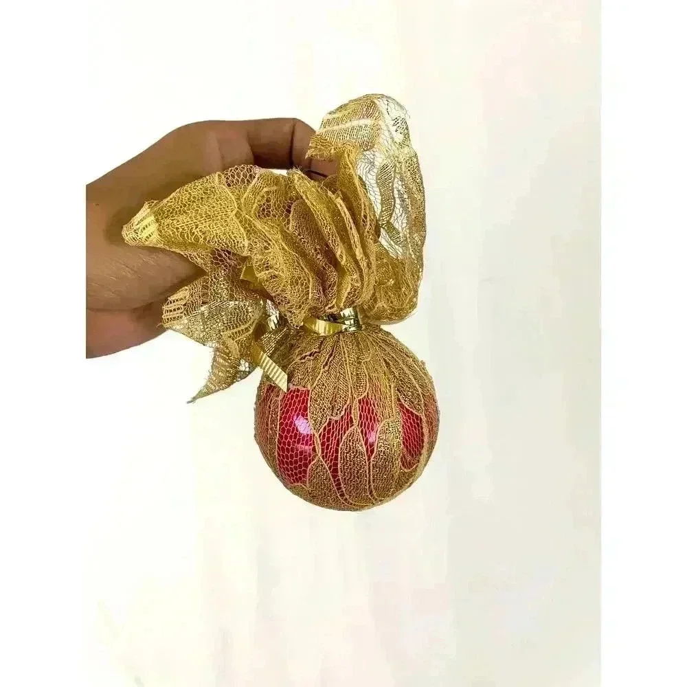VTG 12x Christmas‎ Decorations Gold Glitter Feathers Feather Birds Ornaments